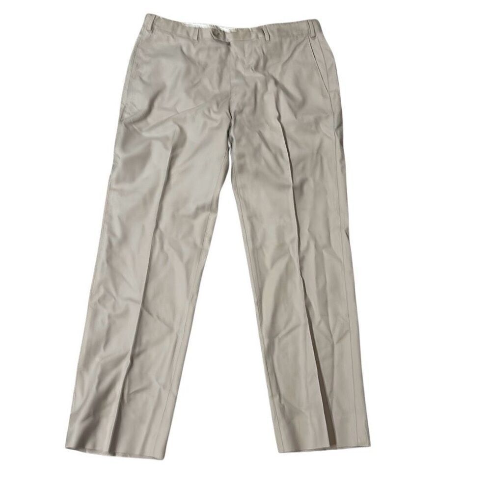 J Hilburn tan lightweight wool dress pants 36x30